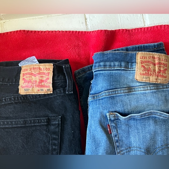 Levi's Other - MENS Levi’s W 36 L 30 2 Pairs Lwvis 501 And 502 Black